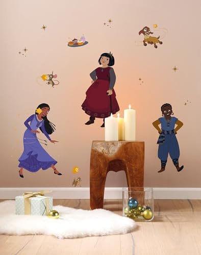 Disney Wish Wandtattoo - Wish Dance - Größe 70 x 50 cm - Wandsticker, Kinderzimmer, Rosas, Aufkleber