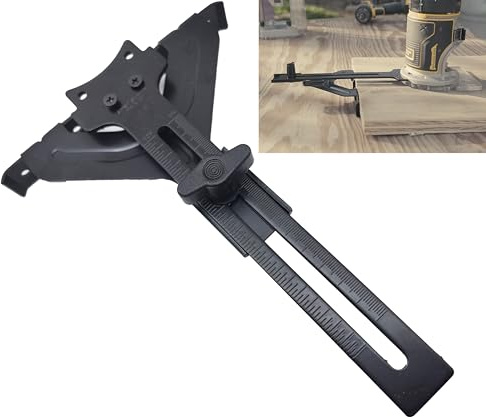 DNP618 Router Edge Guide per DeWalt Fixed Base Compact Router - Accessorio di instradamento di precisione con design regolabile per progetti di lavorazione del legno