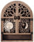 Doumneou Präsentationsständer, Dekoration, 4 Regale, natürliches Holzregal, Gothic, Hexe, Kristall, Vitrine für Wohnzimmer