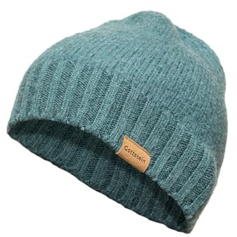 Gottstein Alpine Wool Cap Wollmütze aus 100% Schafwolle für Damen & Herren | Made in Tirol Bluegreenmele, M