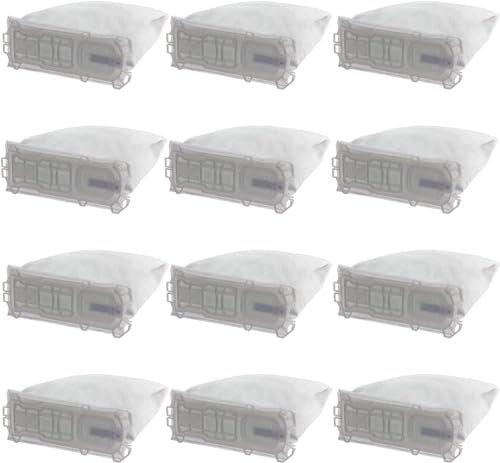 Recamania Set mit 12 Staubsaugerbeuteln aus Stoff für Vorwerk Modelle 135, 136, 135SC, VK136