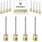 ETENWOLF 12PCS A102 Brass Ball Pump Needles with Storage Case, No Break Heavy Duty Air Pump Needles for Balls, Compatible with Hand Pump and Electric Pump, Stainless Steel Body
