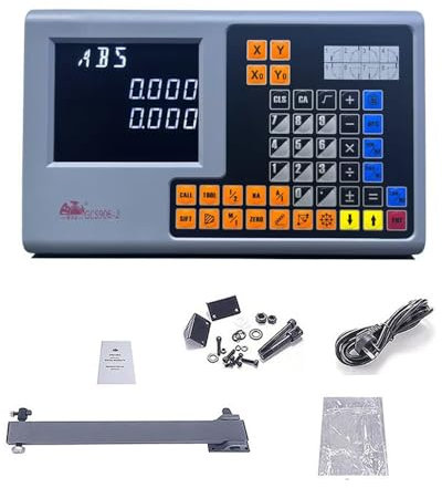 Digital Readout 2 Axis 3 Axis DRO Display Linear Scale 100~1000mm Precision 5um for Bridgeport/Knee Milling Lathe EDM Mill Machine (2 AXIS LCD DRO)