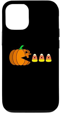iPhone 12/12 Pro Funny Halloween Pumpkin Eating Candy Corn Gamer Men Kids Case