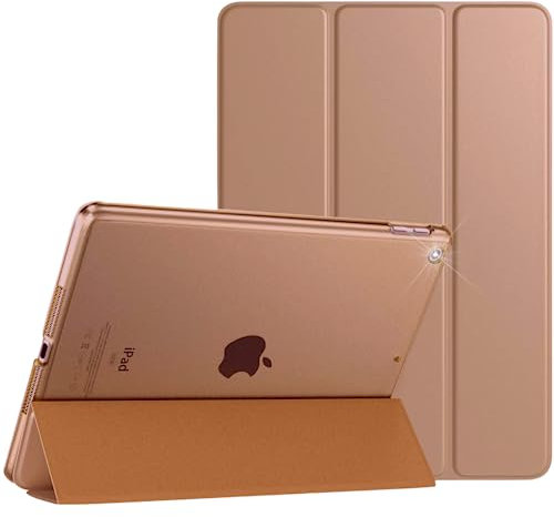 Funda para Apple iPad Air 2 (2ª generación 2014, 9.7 pulgadas) - Modelo Nº A1566 / A1567 - Encendido/apagado automático - Funda de piel magnética inteligente (dorado)