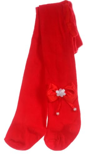 La Bortini Festliche Baby Strumpfhosen – Weihnachts-Rot – Weiche Babykleidung für Mädchen, ideal für festliche Anlässe und Weihnachtsoutfits