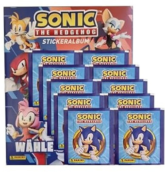 Panini Sonic the Hedgehog Sticker 2024 / 1x Stickeralbum + 10x Stickertüten (Album deutsche Version)