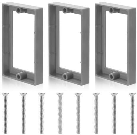 3pcs Electric Outlet Extenders, 1/2 Receptacle Outlet Box Extender with Screws Single Gang Electrical Box Extender Junction Box Extender for Electric Box Electric Outlet Switches