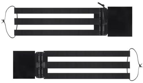 WLXW 2-Pack Tactical MOLLE Vest Quick Release Cummerbund Buckle Skeletal Mesh Plate Carriers Strap Side Waist Belt Buckle For Airsoft J.PC X.PC C.PC Vest(BLACK)