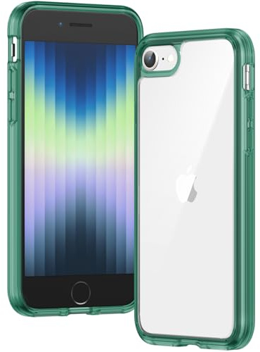 Voyahülle Hülle für iPhone SE 2020/2022 iPhone 7/8 Hülle, Anti-Vergilbung Transparent Handyhülle Stoßfest Schutzhülle, Premium Kratzfeste Case für iPhone SE 2020/2022 iPhone 7/8 - Grün