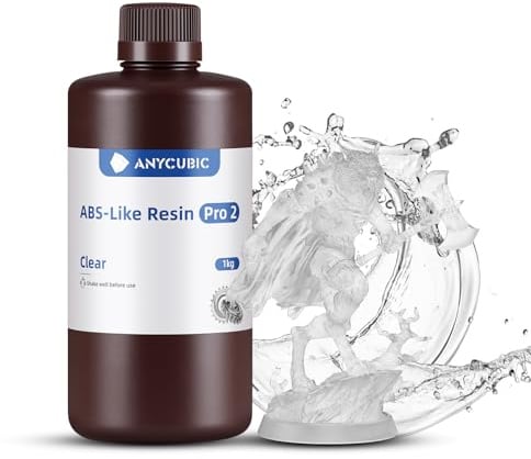 ANYCUBIC ABS-Like Resin Pro 2, Transluzent 1000g | 3D Drucker Resin mit Hoher Festigkeit und Zähigkeit, Hoher Präzision, 405 nm UV-härtendes Harz für MSLA/LCD/DLP 3D Drucker
