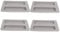 Amosfun 4pcs Silicone Toaster Slot Cover Heat Resistant Toaster Protector Dust Cover for Bread Maker Kitchen Appliance Accessory Grey Color