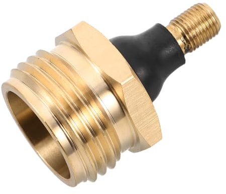 CIYODO Wohnmobil-Ausblasadapter Messing Luft-Wasser-Schlauchadapter Für Wohnmobil-Wassereinlass Schnellanschluss Für Winterfestmachen Outdoor Camper Zubehör Gegen Einfrieren 1.65X1.06X1.06In