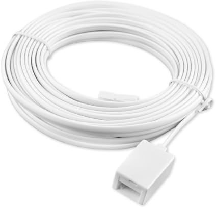 Lotsdonxia BT-Verlängerungskabel, UK-Telefonkabel mit 6-poligem Stecker auf Buchse, für Festnetz, Fax und Modem (weiß), 10 m