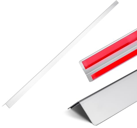 VEVOR Cornière Protection d'angle Murale en Acier Inoxydable 38 x 38 x 2436 mm Lot de 10 Angle 90° avec Ruban Adhésif, Protection Contre Les Chocs pour Mur de Salon, Cuisine, Bureau, Espaces Publics