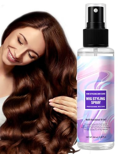 Perücken Spray - Wig Conditioner Leave-In 100ml | Glanz Anti-Frizz, Pflegend & Feuchtigkeitsspendend, Für Echthaar, Lockig, Kraus, Zuhause & Reise