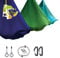 AerialX Aerial Yogatuch - Yoga Basis Set Blauregen | GS geprüfte Yoga Hängematte für Yoga, Pilates und Gymnastik | Vertikaltuch | Germany