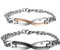 Cupimatch 2pcs Pärchen Armbänder, Edelstahl Paare Panzerkette Infinity Unendlichkeit Ewigkeit Lieben Zeichen Armreif Gravur I was born to love you für Verliebte Damen Herren, Rosegold Schwarz Silber