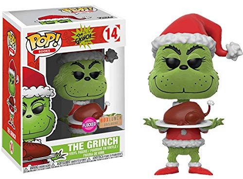 Funko POP! Books: Dr. Suess The Grinch Who Stole Christmas - The Grinch [Flocked with Roast Beast] #14 - BoxLunch Exclusive!