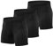 Niksa Herren Sport Boxershorts Funktionsunterwäsche Radlerhose kompressionsshorts Unterwäsche Radhosen Für Männer,3er Pack,Schwarz L