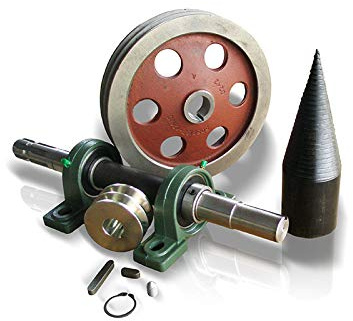 Ein Satz zum Bauen eines Holzspalters mit Elektroantrieb sowie Zapfwellenantrieb Kegelspalter, Drillkegel Ø80mm, Holzspalter, Bausatz mit Zapfwellenantrieb LT80/K/K
