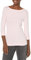 Amazon Essentials T-Shirt con Scollo a Barchetta con Manica a 3/4 Aderente Donna, Rosa Chiaro, M