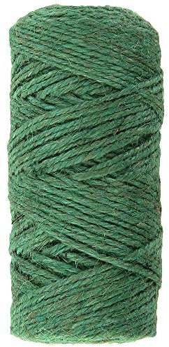 Garden Mile 50 m robuste, grüne dicke Gartenschnur, natürliche Jute-Schnur, Pflanzenbinder für Zimmerpflanzen, Outdoor-Verpackungsseil, Geschenkseil, Bastelschnur für Heimwerker, Handwerk, Dekoration