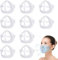 LENTION 10 Pcs 3D Ma-sk Bracket, Silicone, Translucent, 10 Count (Pack of 1), Breathable, Lipstick Shield Holder, Mouth Support Frame