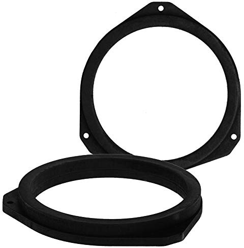 [1 Paar] 165 mm MDF Lautsprecher Ringe kompatibel mit Citroen Jumper | passend für Vordertür | Farbe: schwarz | wasserundurchlässig
