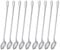 Mr. Spoon - Lot de 9 cuillères pour mélanger thé glacé, café, Cocktail, Smoothie et Boissons Froides Acier Inoxydable 20,7 x 2,9 cm