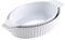 Malacasa, Série Bake Lot de 2 plats à four ovales (32,4 cm et 36,8 cm), Plat de cuisson en porcelaine avec poignées, idéal pour lasagnes, gâteaux, apéritifs - blanc