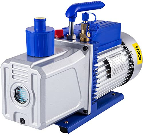 VEVOR Refrigerante Bomba de Vacío 10 CFM 2 Etapas 1HP Herramientas de Refrigeración Aire Acondicionado Velocidad 2000 r/min Capacidad de 600ml Bomba de Vacío de Refrigeración para Envasado al Vacío