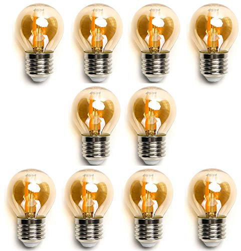 10x 6W E27 LED Filament Vintage Glühbirne Birne Leuchtmittel Retro Beleuchtung Mini G45 Form 2200K Warmweiß