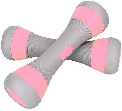 ZhaoCo Verstellbares Hantelset, Hanteln für Frauen, 5 Gewichtsoptionen von 1 bis 2 kg, Rutschfester Neopren Griff - Rosa
