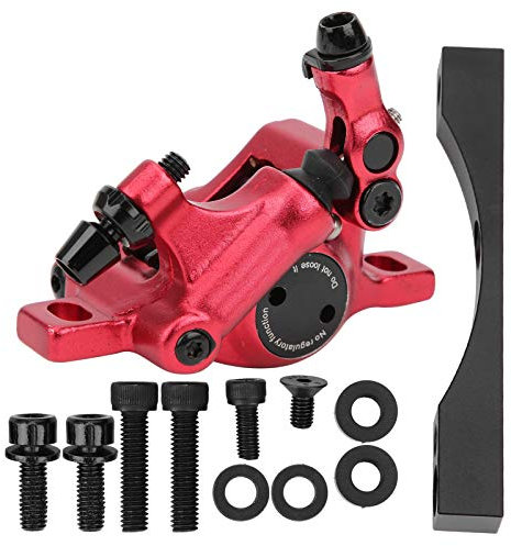 VGEBY Scooter Brake Caliper, E-Scooter Disc Brake Sets Conversion Replacement Accessories Oil Brake Adapter Compatible with Xiaomi M365 Scooter(red) Riding Racks And Storage Ride