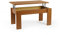 Buyqualia Mesa de Centro Rectangular elevable con Compartimento bajo Tapa Color (Cerezo) 51/63x105x55