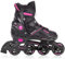 Raven Pulse Inline Skates Inliner für Kinder und Erwachsene OPTIONAL 2in1 mit Schlittschuhen verstellbar (Black/Fuchsia ohne Kufen, 40-43 (25,5-28cm))