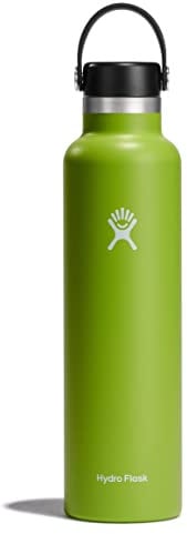 HYDRO FLASK - Trinkflasche 709ml (24oz) - Vakuumisolierte Wasserflasche aus Edelstahl - Sportflasche mit auslaufsicherem Flex Cap-Deckel - Thermoflasche Spülmaschinenfest - Standard-Öffnung - Seagrass