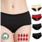 NoBlood Culottes Menstruelles - Starter Pack Économique - Lot de 4 - Flux Abondant - Noir(x2) Rouge(x1) Nude (x1) (Lot de 4 Noir 4XL)