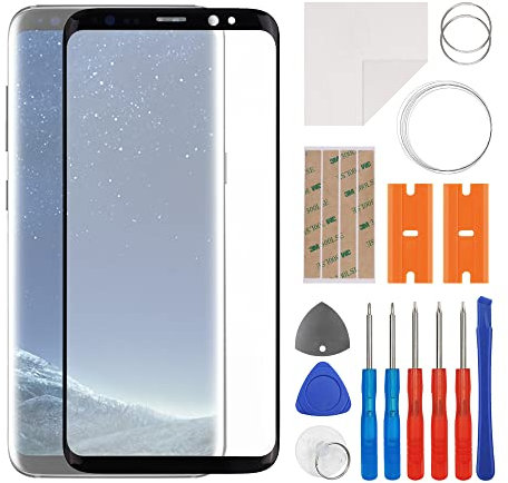 swark Kit de réparation d'écran en verre frontal compatible avec Galaxy S8 SM-G950 avec kit d'outils