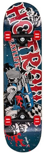 Playlife Skateboard Hotrod, 31 / 8 - 79cm / 20,5cm, mit 50x36mm 92A Rollen, ABEC 5 Kugellager, Art. nr.: 880325