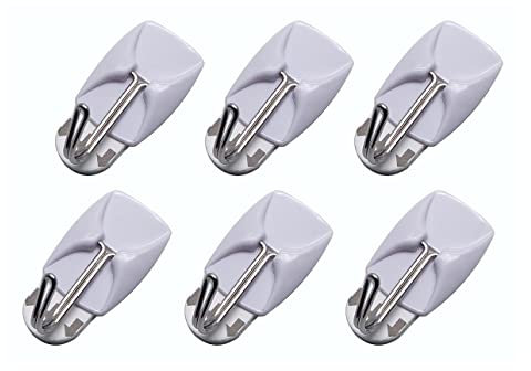 Mr. Gadget's Solutions 6 Pieces in One Pack Small, Removable Self-Adhesive Metal Hook Set