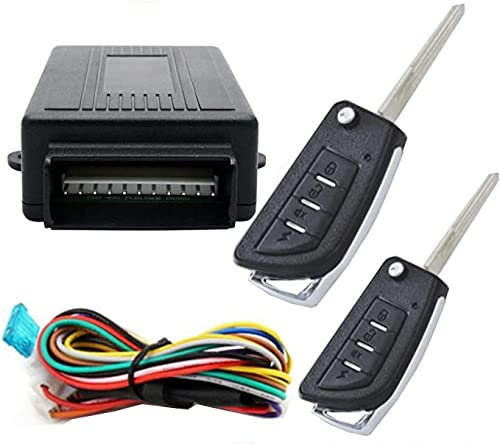 Riloer Auto-Diebstahl-Alarmanlage, 60-100 Meter Lokalisierter Fernalarm, mit Steuerbox + 2 Ersatz-Fernbedienungen für die Zentralverriegelung