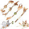 4 Stück Katzenminze Sticks für Katzen,Sisal Ball Katze,Cat Chewing Toy,Kausticks für Katzen,Natural Katzenminze Spielzeug,Matatabi Katzensticks,Katzenminze bälle
