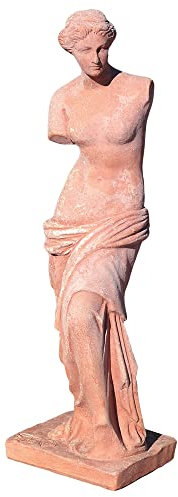 Statue Venus Milo aus natürlicher Terrakotta für Außen- und Garten- oder Innenbereiche, Luxury Decor H.45 cm