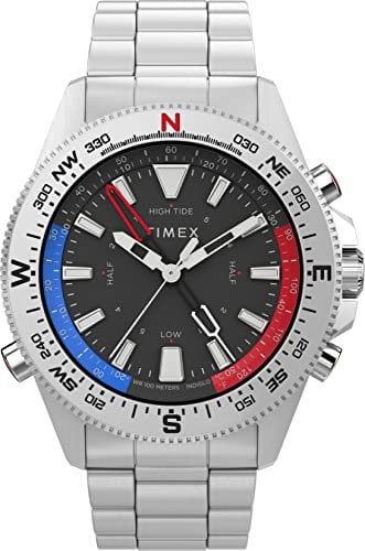 Timex Expedition North Herren-Armbanduhr, 43 mm, Edelstahlarmband, schwarzes Zifferblatt, Edelstahlgehäuse TW2V41800