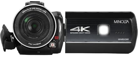 Minolta MN4K40NV MN4K40NV 4K Ultra HD 16x Digital Zoom IR Night Vision Camcorder (Black)