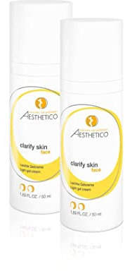 AESTHETICO clarify skin - Mattierende Feuchtigkeitspflege f?r Mischhaut, fettige Haut und Akne, leichte Gelcreme mit Salizylsubstanzen (3 x 50 ml)