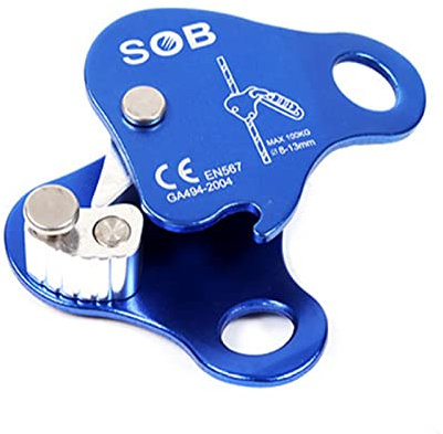 SUNGOOYUE Selbstsichernder Seilgreifer FüR das Klettern Im Freien, Beweglicher Bergsteiger-Seilschutz, Rettungssteigklemme, Fallschutz, Luftarbeitsschutz