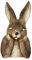 Goldbach Hasenbüste aus Keramik braun 33cm Hase Osterdeko Osterhase Hasenkopf Natur